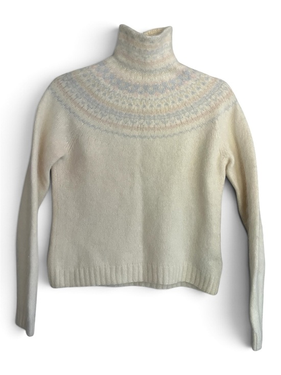 Lauren Ralph Lauren Sweaters - Lauren Ralph Lauren Angora Blend Fair Isle Mock Neck Sweater Pastel Nordic knit